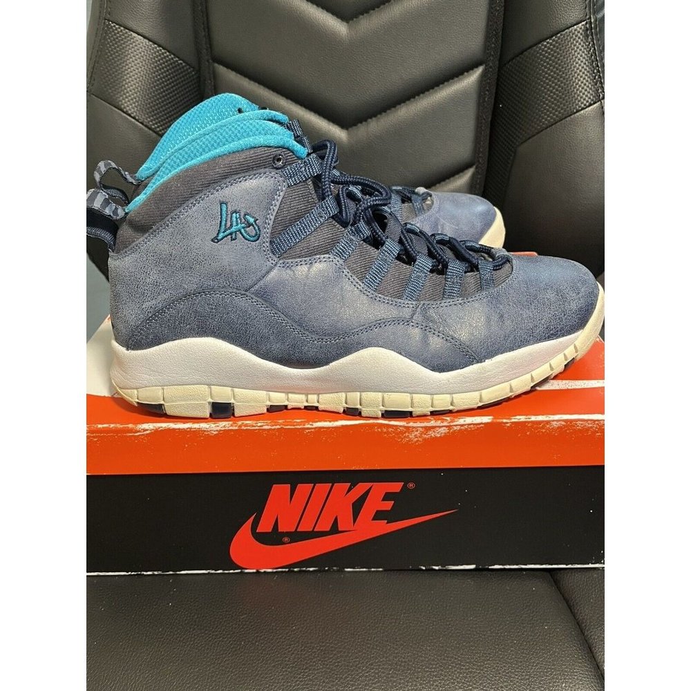 Nike Air Jordan 10 X Retro LA Los Angeles Size 10 2016 Blue White 310805 404 Men